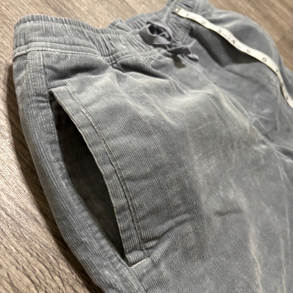 Katin Men's Corduroy Shorts Size Small, Gray, Elastic Waist, Drawstring - Picture 6 of 11